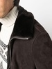 Shearling-trimmed suede jacket 