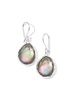 sterling silver Rock Candy® Mini Teardrop black shell earrings