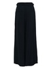 belted-waist wide-leg trousers