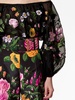 floral-print silk blouse 