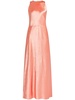 satin-weave maxi dress 