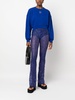 corded-lace flared trousers