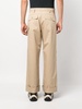 panelled straight-leg trousers