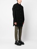 press-stud fastening virgin-wool coat