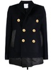 panelled wool peacoat