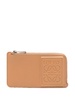 Anagram-debossed leather card holder