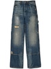 Grunge wide-leg carpenter jeans