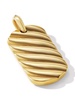 18kt yellow gold Sculpted Cable Tag necklace charm