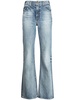 flared-cut leg jeans