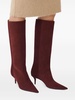 pointed suede boots