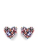 Cluster Heart crystal earrings