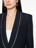 piped-trim single-breasted blazer