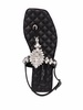 crystal-skull leather sandals 