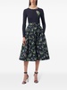 floral-print full midi skirt