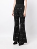 Circa 72 patterned jacquard flared trousers