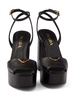 115mm leather platform sandals