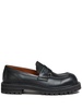 penny-slot leather loafers