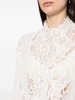 floral-lace silk shirt 