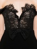 bow-detail lace bustier top