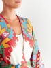 abstract-pattern tied coat