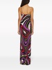 Marmo-print silk maxi dress 