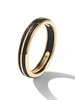 18kt yellow gold Forged carbon ring