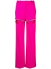 Crystal Slit crepe trousers