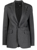 pinstripe-pattern single-breast blazer