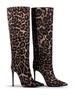 Eva 120mm leopard-print satin boots