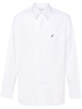 motif-embroidered poplin shirt