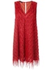 fringed shift silk dress