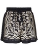 paisley-print shorts