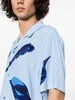 graphic-print notched-collar shirt 