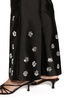 flower-embellished flared trousers