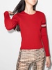 logo intarsia cut-out jumper