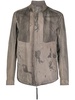 reversible high-neck leather jacket