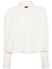 buttoned linen blend shirt