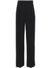 high waist crepe trousers