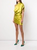 satin asymmetric mini dress