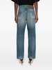 mid-rise straight-leg jeans