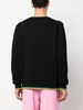 floral-intarsia crew-neck jumper