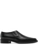 pointed-toe leather loafers