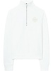 logo-flocked cotton sweatshirt