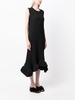 ruffle hem mid-length dress