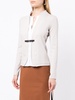 tailored collarless jacket