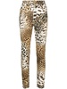 leopard-print tapered-leg trousers 