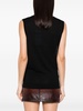 sleeveless wool-silk top