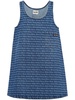 logo-print denim minidress