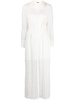 Pernille checked sheer maxi dress