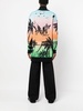 Hawaii-print button-up cardigan